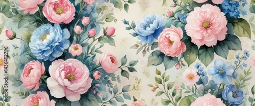 Wallpaper Mural enchanting pink and blue floral wallpaper duo for vibrant home decor Torontodigital.ca