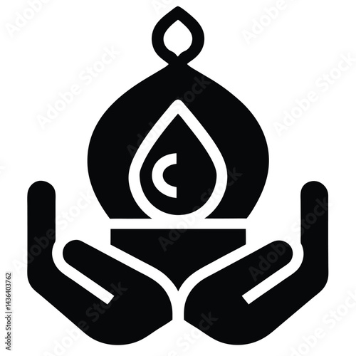 A Donation Icon for Voluntary Charity Sadaqah