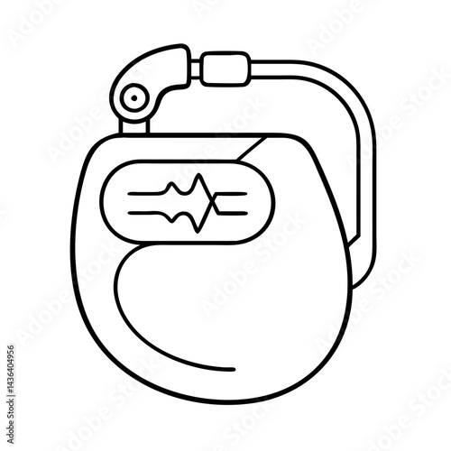 pacemaker icon, pacemaker line art - simple line art of pacemaker, perfect for pacemaker logos and icons
