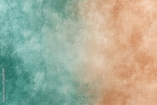 Abstract watercolor blend of teal and terracotta