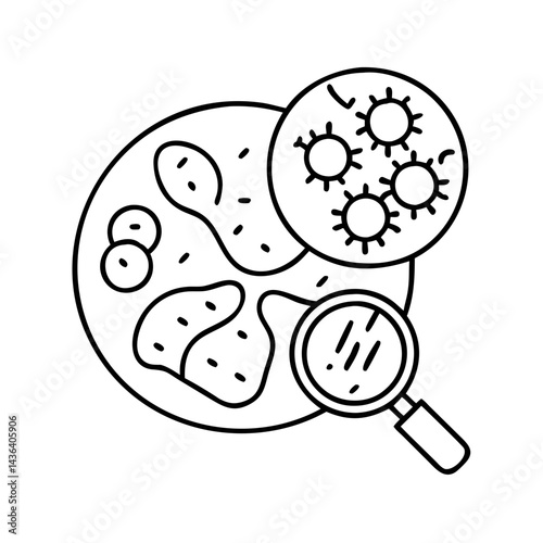 pathology icon, pathology line art - simple line art of pathology, perfect for pathology logos and icons