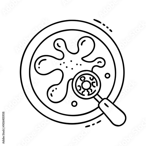 pathology icon, pathology line art - simple line art of pathology, perfect for pathology logos and icons