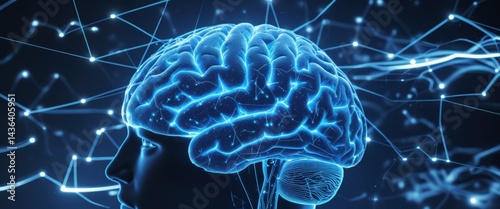 intricate neural connections in a complex brain network