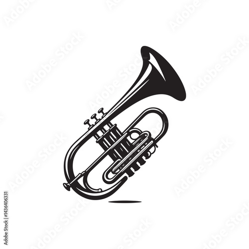 Brass Power: A Bold Collection of Trombone Vector Silhouettes Showcasing the Unique Shape, Rich Sound, and Musical Depth of This Iconic Brass Wind Instrument.