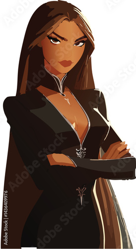 Confident and capable, she's ready to take charge in any professional setting.