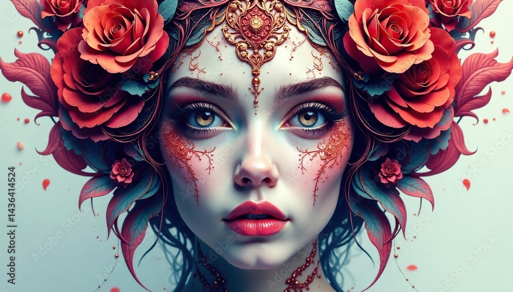 Abstract symmetrical face design, intricate details, background, abstract art, face Abstract symmetrical face design, intricate details, background, abstract art, face