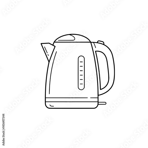Electric kettle icon representing beverage preparation and kitchen concepts