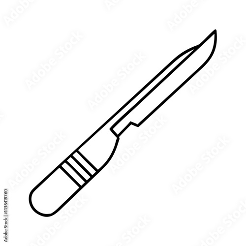 scalpel icon, scalpel line art - simple line art of scalpel, perfect for scalpel logos and icons