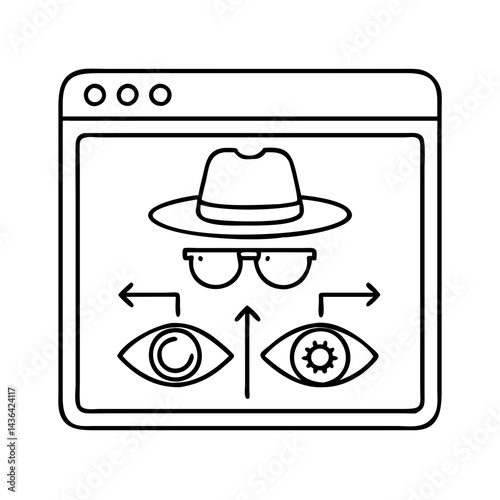 spyware icon, spyware line art - simple line art of spyware, perfect for spyware logos and icons
