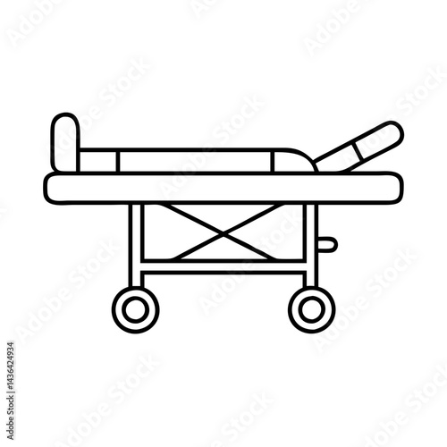 stretcher icon, stretcher line art - simple line art of stretcher, perfect for stretcher logos and icons