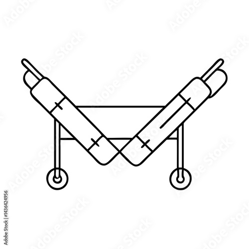stretcher icon, stretcher line art - simple line art of stretcher, perfect for stretcher logos and icons