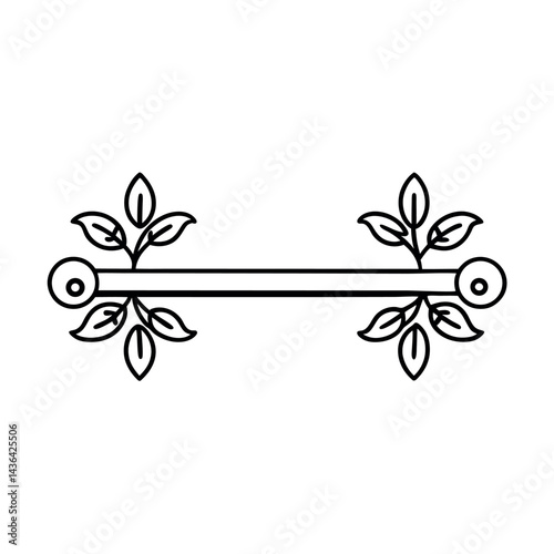 Classic Scroll and Leaf Horizontal Bar Decoration