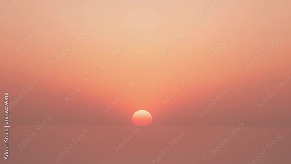 Sunset over horizon and closeup of pink rose Sunset over horizon and closeup of pink rose