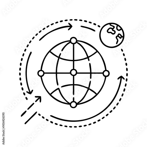 traceroute icon, traceroute line art - simple line art of traceroute, perfect for traceroute logos and icons