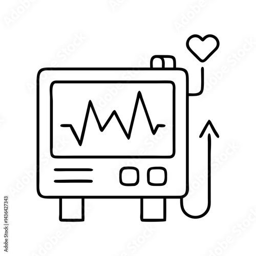 vital signs icon, vital signs line art - simple line art of vital signs, perfect for vital signs logos and icons