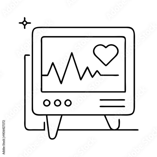 vital signs icon, vital signs line art - simple line art of vital signs, perfect for vital signs logos and icons