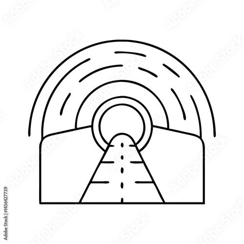 vpn tunnel icon, vpn tunnel line art - simple line art of vpn tunnel, perfect for vpn tunnel logos and icons