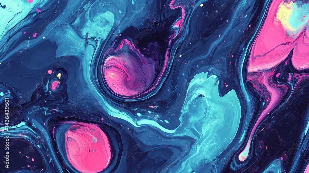 Network flat design top view theme information technology water color vivid.