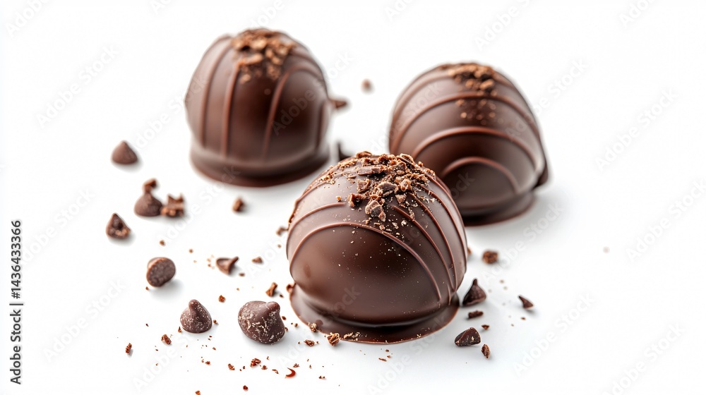 Obraz premium Decadent Dark Chocolate Indulgence: Rich, Creamy, Tempting Dessert Photography