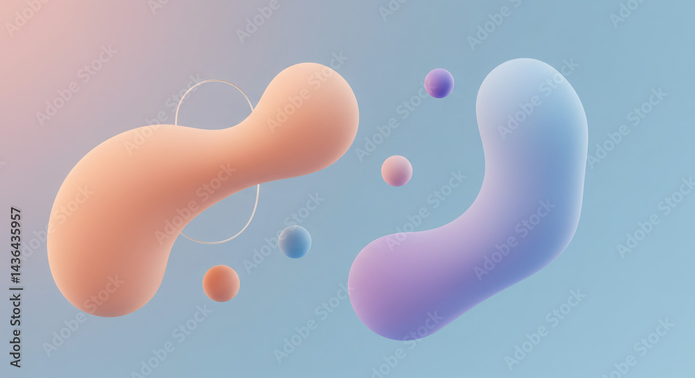 Pastel blobs in gentle gradients create a soothing abstract composition, with smooth shapes and minimalist design elements, perfect for backgrounds. Pastel blobs in gentle gradients create a soothing abstract composition, with smooth shapes and minimalist design elements, perfect for backgrounds.