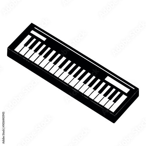 piano keyboard vector illustration