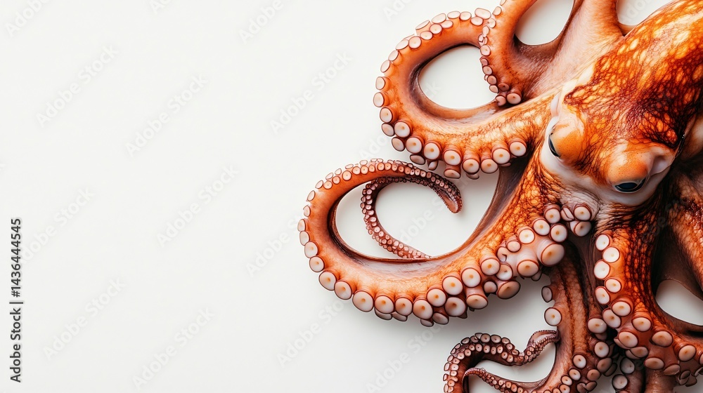 Obraz premium High-Quality Isolated Octopus on White Background for Professional Use