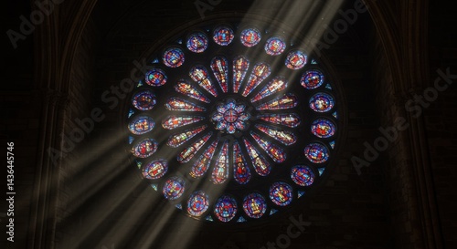 Stained Glass Church Window Illustration