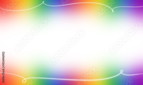 abstract blurred colorful rainbow border for pride month concept, LGBTQIA  community, pride month background decoration