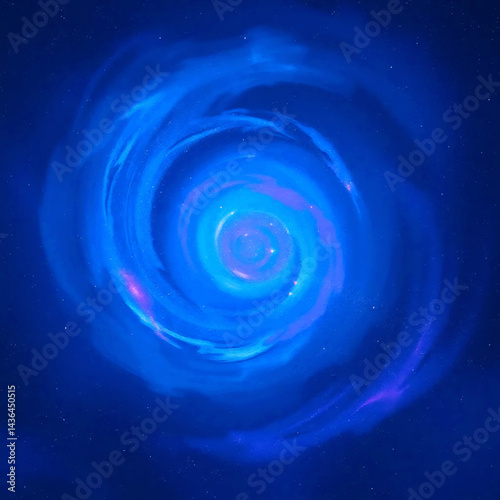 Abstract blue wave like formation