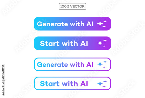 Create generate prompt ai application symbol collection vector icon