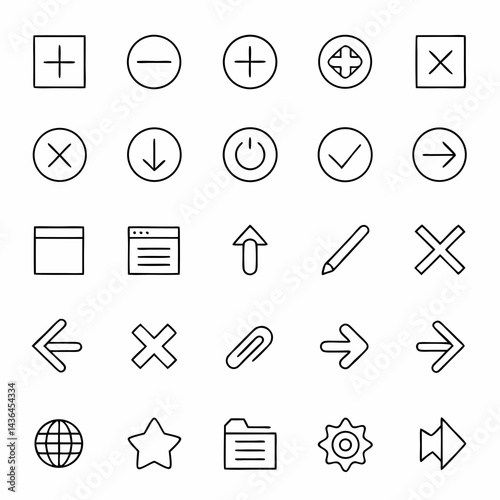 Minimal Line UI Icons