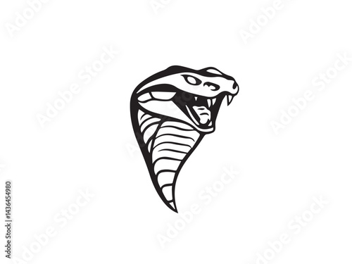 Snake silhouette on white background. Snake icon. Snake logo. Vector illustration. 