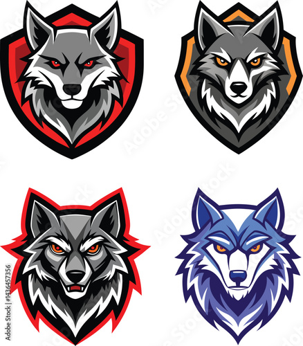 set of fox head