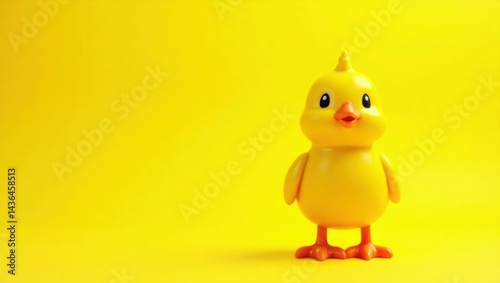 yellow chicken on white background