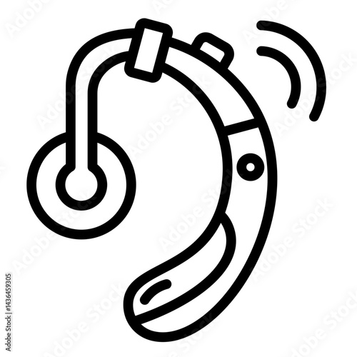 Hearing Aid  Icon Element For Design	