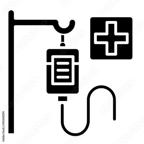 Iv Drip  Icon Element For Design	