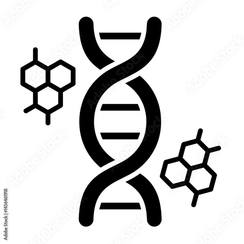 Dna Helix  Icon Element For Design	