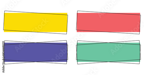 Colorful sticky note papers set vector illustration design