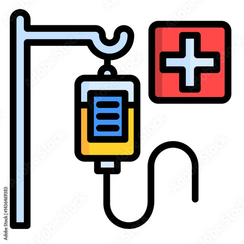 Iv Drip  Icon Element For Design	