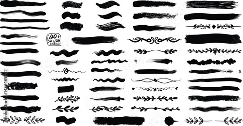 underline vector set