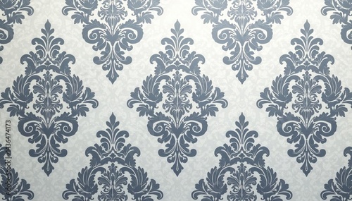 Subtle grey damask pattern with a geometric twist , pattern, surface, modern