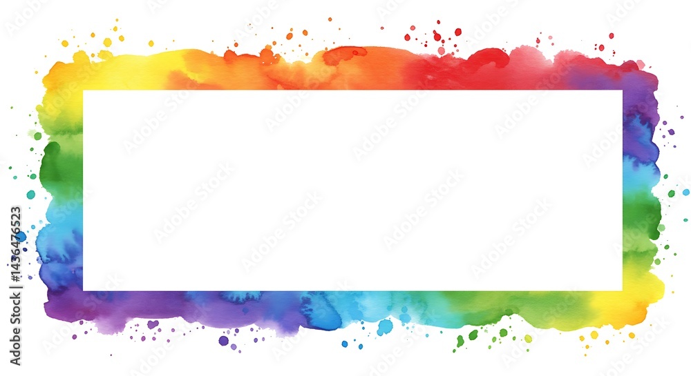 Rainbow Hues, Blank Canvas AI Generated