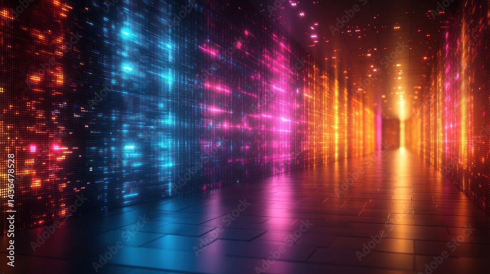 Neon Corridor: A Digital Dreamscape Neon Corridor: A Digital Dreamscape