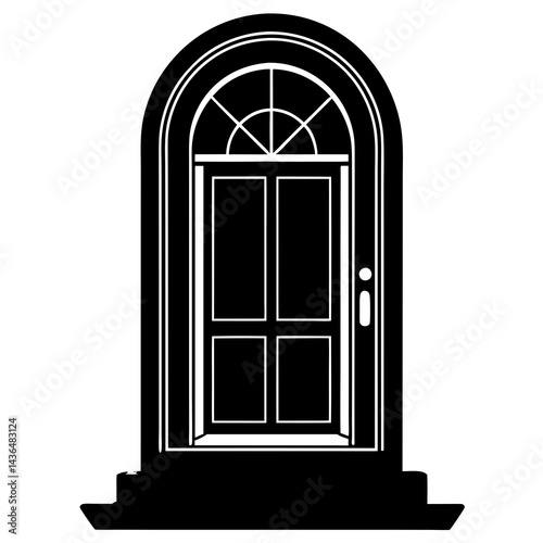 black window with white frame