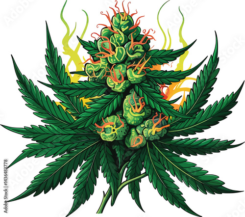 Marijuana leaves flowers and tree stock photos