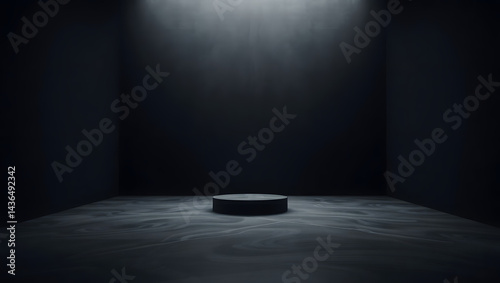 realistic Abstract luxury blur dark gray and black gradient, empty space room for showing display your products