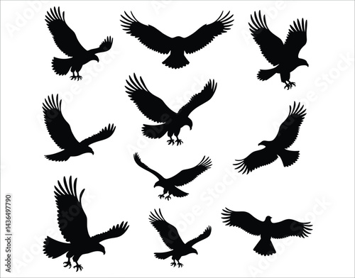 Battle-Ready Eagle Silhouettes