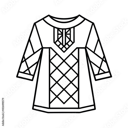 Traditional Inca Tunic Pattern Geometric and Net