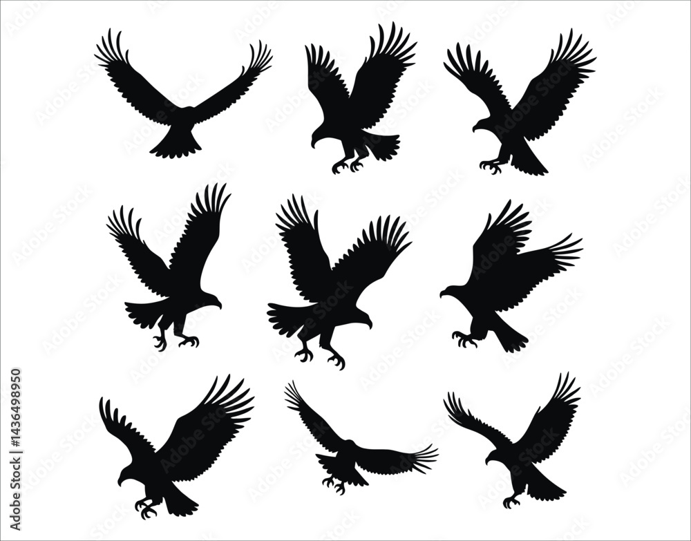 Obraz premium Flight of Eagles Vector Bundle