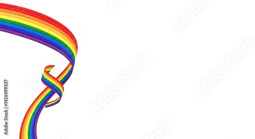 Rainbow's Gentle Curve AI Generated
